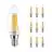 Fordelspakning 10x Noxion Lucent LED E14 Mignon filament klar 4.5W 470lm - 827 ekstra varm hvit | dimbar - erstatter 40W