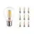 Fordelspakning 10x Noxion Lucent filament LED E27 Pære klar 4.5W 470lm - 827 ekstra varm hvit | erstatter 40W