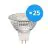 Fordelspakning 25x Noxion LED spot GU5.3 MR16 4.4W 345lm 12V 36D - 827 ekstra varm hvit | dimbar - erstatter 35W