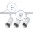 Bright Choice Komplet set 1-Fase Rail 1 Meter Hvit | incl. 3x Spot + GU10 2700K 3W Dimbar + Endestykke, Strömkontakt