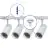 Bright Choice Komplet set 1-Fase Rail 1 Meter Hvit | incl. 4x Spot + GU10 2700K 3W Dimbar + Endestykke, Strömkontakt