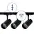 Bright Choice Komplet set 1-Fase Rail 1 Meter Svart | incl. 3x Spot + GU10 2700K 3W Dimbar + Endestykke, Strömkontakt 