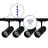 Bright Choice Komplet set 1-Fase Rail 2 Meter Svart | incl. 4x Spot + GU10 2700K 3W Dimbar + Endestykke, Strömkontakt og I-Koblingsstykke