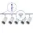 Komplet set 1-Fase Rail 3 Meter Hvit | incl. 5x Spot + GU10 2700K 3W Dimbar + Endestykke, Strömkontakt og I-Koblingsstykke