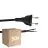 Fordelspakning 50x Noxion Euro Strømforsyningskabel Svart - C7 Europlug + Åpne ender - 2m - 2 pole 0,75mm2
