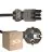Fordelspakning 50x Noxion GST-Kompatibel Strømforsyningskabel - Female + Schuko Europlug - Svart 1.5m - 3 pole 0.75mm2