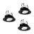 Fordelspakning 3x Eglo LED Spot Saliceto-Z Aluminium Svart 4.7W 440lm - 827-865 Innstillbar Hvit + RGB | 88mm - Utskjæring 68mm - IP20 - Zigbee Dimbar
