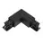 3 Phase corner connector 90D V earth intern - svart