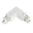 3 Phase corner connector 90D V earth extern - hvit