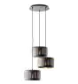 Brilliant Tyas Pendel Lampe Metall Svart Gull | 520mm - Egnet for 3x E27