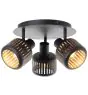 Brilliant Tyas Taklampe  Aluminium Metall Svart Gull | 370mm -  Egnet for 3x E14