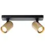 Brilliant Marty Taklampe Aluminium Sandete Svart Gull 10W 700lm - 830 Varm Hvit | Inkl. 2x GU10