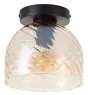 Brilliant Casto Taklampe Glass Metall Svart Beige | 190mm - Egnet for 1x E27