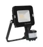 Ledvance LED flomlys Kompakt svart 10W 900lm 100D - 830 varm hvit | IP65 - symmetrisk - Bevegelses- og lyssensor