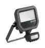 Ledvance LED Flomlys Aluminium Svart 8W 1100lm 100D - 830 Varm Hvit | IP65 - Bevegelses- Og Lyssensor - Symmetrisk