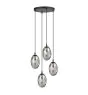 Emibig Pendel Lampe Astral Stål Svart | Egnet for 4x E14 - Max 10W