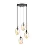 Emibig Pendel Lampe Astral Stål Svart | Egnet for 4x E14 - Max 10W