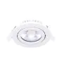 Noxion LED Vippbar Slim Spot Hvit Runde 5W 550lm 60D - 940 Kald Hvit | 85mm - IP54 - Dimbar - Beste Fargegjengivelse