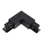 3 Phase corner connector 90D V earth extern - svart
