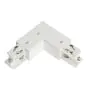 3 Phase corner connector 90D V earth extern - hvit