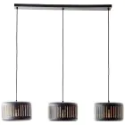 Brilliant Tyas Pendel Lampe Metall Svart Gull | Egnet for 3x E27