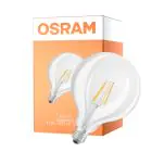 Osram LED Superstar E27 Globe G125 Filament Klar 11W 1521lm - 927 Ekstra Varm Hvit | Beste Fargegjengivelse - Erstatter 100W