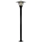 Nordlux Lønstrup 32 Sokkelampe Metall og Glass Svart | 320mm - IP44 - Egnet for E27