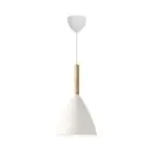 DFTP by Nordlux Pure 20 Pendel Lampe Metall og Tre Hvit | Egnet for E27