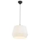 Nordlux Dicte 40 Pendel Lampe Tekstil Hvit | Egnet for 1x E27