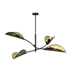 Emibig Taklampe Lotus Stål Svart | Egnet for 4x E14 - Max 10W