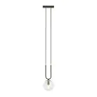 Emibig Pendel Lampe Glam Stål Svart | Egnet for 1x E14 - Max 10W