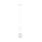 Emibig Pendel Lampe Glam Stål Hvit | Egnet for 1x E14 - Max 10W