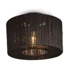 Good&Mojo Taklampe Iguazu Jute Svart | Egnet for 1x E27 