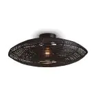 Good&Mojo Taklampe Tanami Rattan Svart | Egnet for 1x E27 