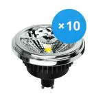Fordelspakning 10x Noxion Lucent LED spot GU10 AR111 12W 600lm 40D - 930 varm hvit | beste fargegjengivelse - dimbar - erstatter 50W