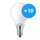 Fordelspakning 10x Philips Corepro LED Lustre E14 Ball matt 2.2W 250lm - 827 ekstra varm hvit | erstatter 25W