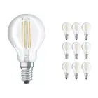 Fordelspakning 10x Ledvance Classic LED E14 Pære filament klar 4.2W 470lm - 927 ekstra varm hvit | beste fargegjengivelse - dimbar - erstatter 40W