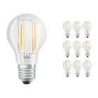 Fordelspakning 10x Ledvance Classic LED E27 Pære filament klar 7.5W 1055lm - 827 ekstra varm hvit | dimbar - erstatter 75W