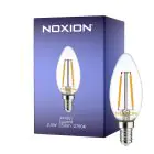 Noxion Lucent LED E14 Mignon filament klar 2.5W 250lm - 827 ekstra varm hvit | erstatter 25W