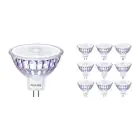 Fordelspakning 10x Philips Master LED Spot GU5.3 MR16 5.8W 345lm 36D - 922-927 Dim To Warm | Beste Fargegjengivelse - Dimbar - Erstatter 35W