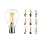 Fordelspakning 10x Noxion Lucent filament LED E27 Pære klar 7W 806lm - 827 ekstra varm hvit | erstatter 60W