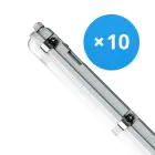 Fordelspakning 10x Noxion LED Lyslister Vanntett Poseidon V3.0 18-30W 2340-4200lm - 830-865 CCT | 120cm - Kabelgjennomføring (5x2.5mm2)