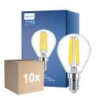 Fordelspakning 10x Philips Master Value LED Lustre E14 Ball filament klar 3.4W 470lm - 927 ekstra varm hvit | beste fargegjengivelse - dimbar - erstatter 40W