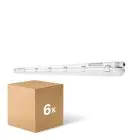 Fordelspakning 6x Ledvance LED Lyslister Vanntett Fuktighetstett 46W 6400lm - 840 Kald Hvit | 150cm