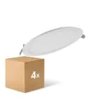 Fordelspakning 4x Ledvance LED Downlight Slim Runde DN210 18W 1530lm 120D - 840 Kald Hvit | 225mm