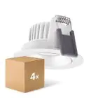 Fordelspakning 4x Ledvance LED spot Adjust Aluminium Hvit 8W 720lm 36D - 940 kald hvit | Utskjæring 68mm - IP20 - beste fargegjengivelse - dimbar