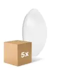 Fordelspakning 5x Ledvance Surface Rund 400 24W 830 1920lm Hvit IP44 | med sensor - varm hvit - erstatter 2x26W