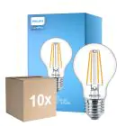 Fordelspakning 10x Philips Corepro LED Pære E27 Pære klar 8.5W 1055lm - 827 ekstra varm hvit | erstatter 75W