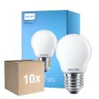 Fordelspakning 10x Philips Corepro LED Lustre E27 Ball matt 6.5W 806lm - 827 ekstra varm hvit | erstatter 60W