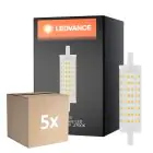 Fordelspakning 5x Ledvance Performance LED R7s Dobbelt Ended 118mm klar 15W 2000lm - 827 ekstra varm hvit | erstatter 125W